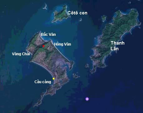 bản đồ du lịch các đảo tại cô tô